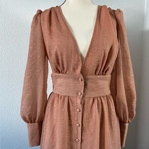 Chic Long Sleeve Button-Down Dress